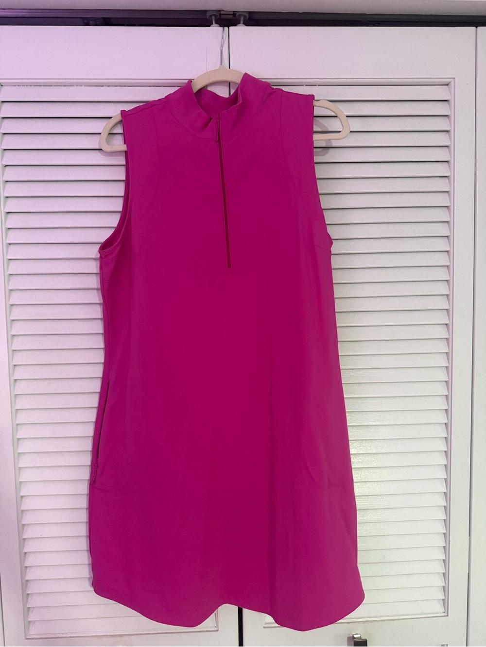 Tommy Bahama Sleeveless Hot Pink Zip-Front Dress